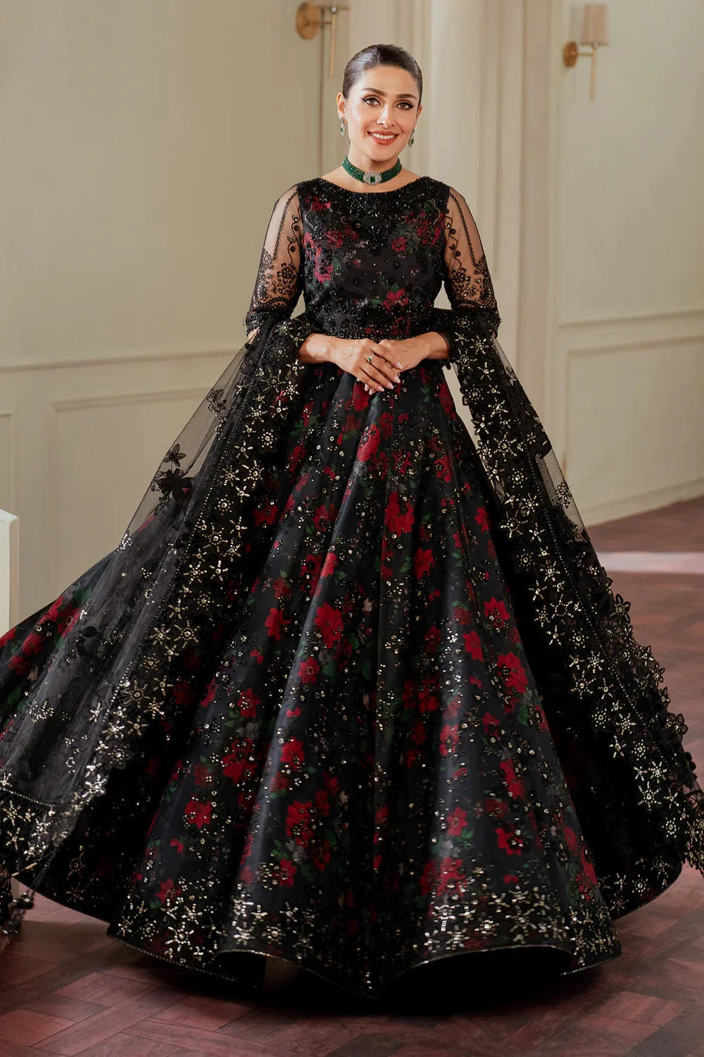 Shop Pakistani Black Handmade Bridal Lehenga Choli Online in UAE – SALWAR  MAHAL
