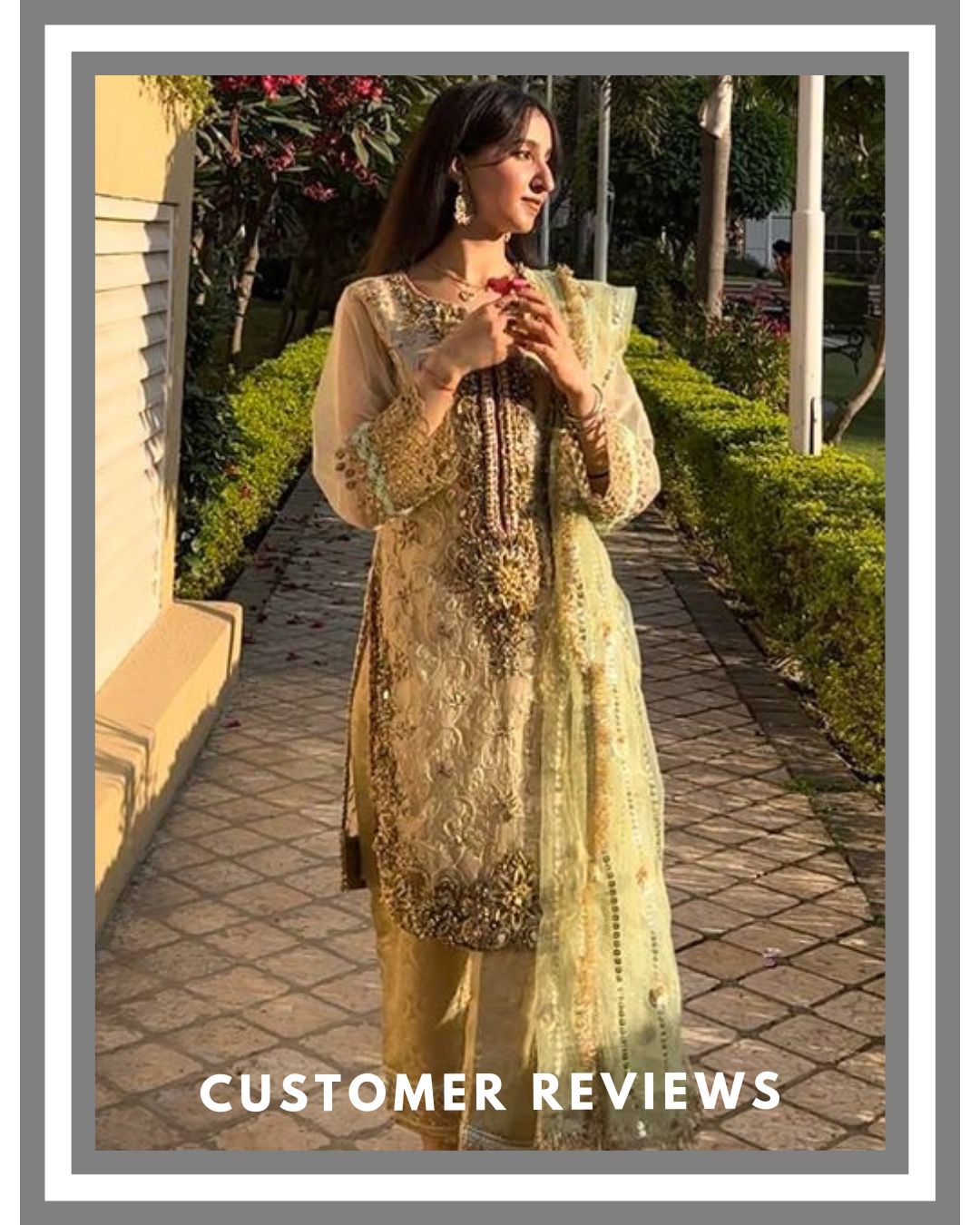 Hand Embroidered Pure Organza Suit