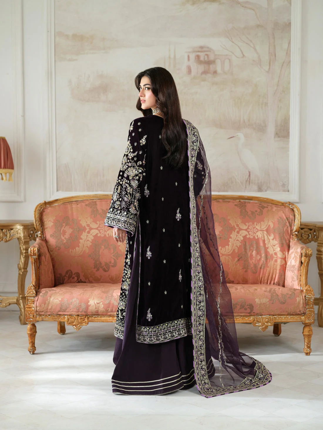 Handmade Purple Velvet Suit