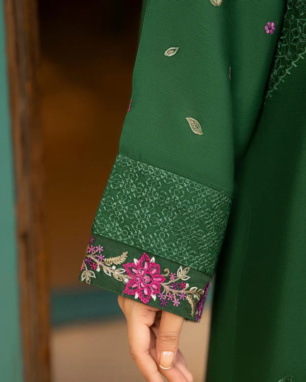 Jade Green Kotrai Long Shirt Suit with Multi-Thread Work
