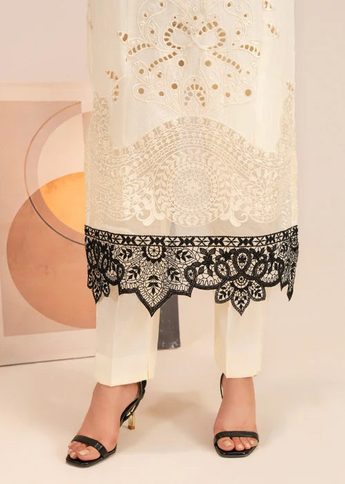 White Embroidered Lawn Kurta Set with Dupatta