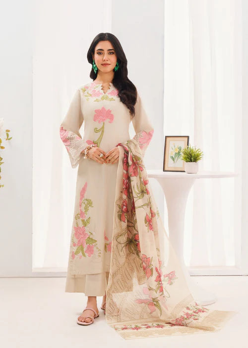 Embroidered Khaddar Winter Kurta Set with Dupatta