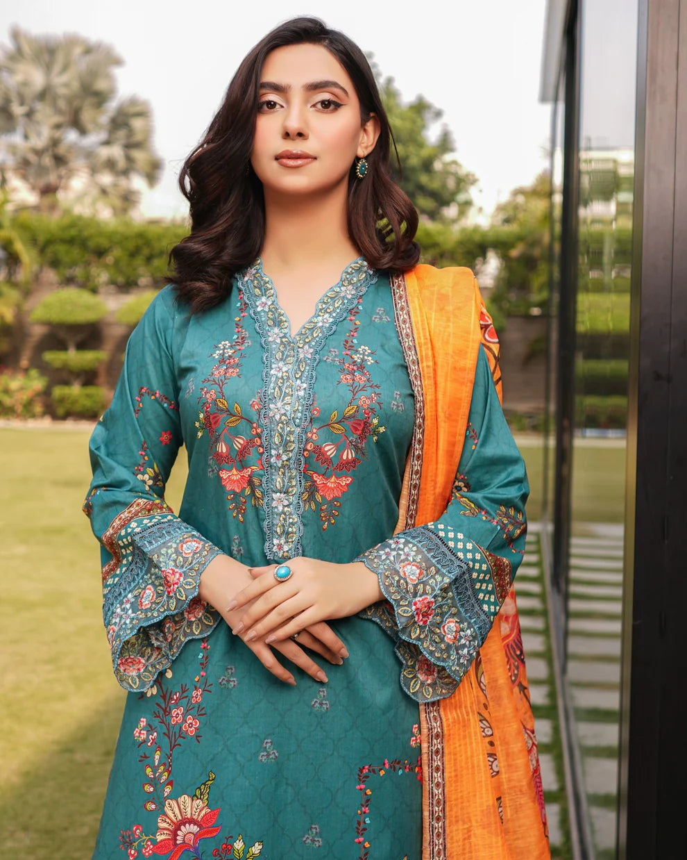 Zinc Digital Printed Embroidered Lawn Suit
