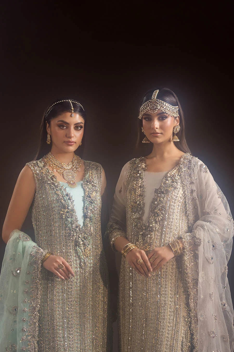 White Heavy Handmade Bridal Sharara