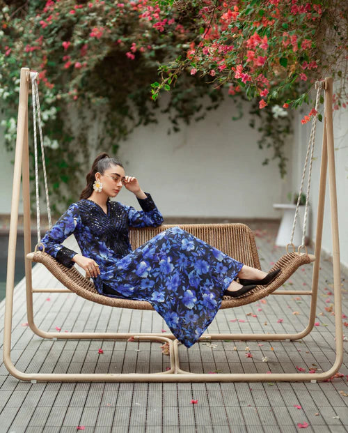 Printed Embroidered Lawn Kurta