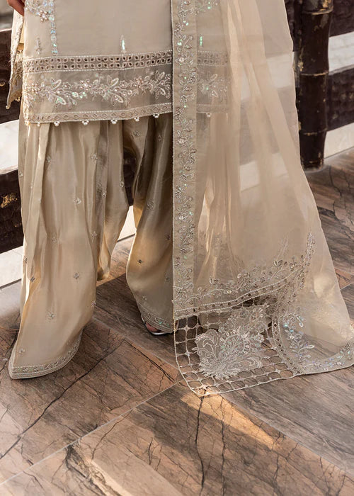 Beige Farshi Shalwar Suit with Light Embellishments