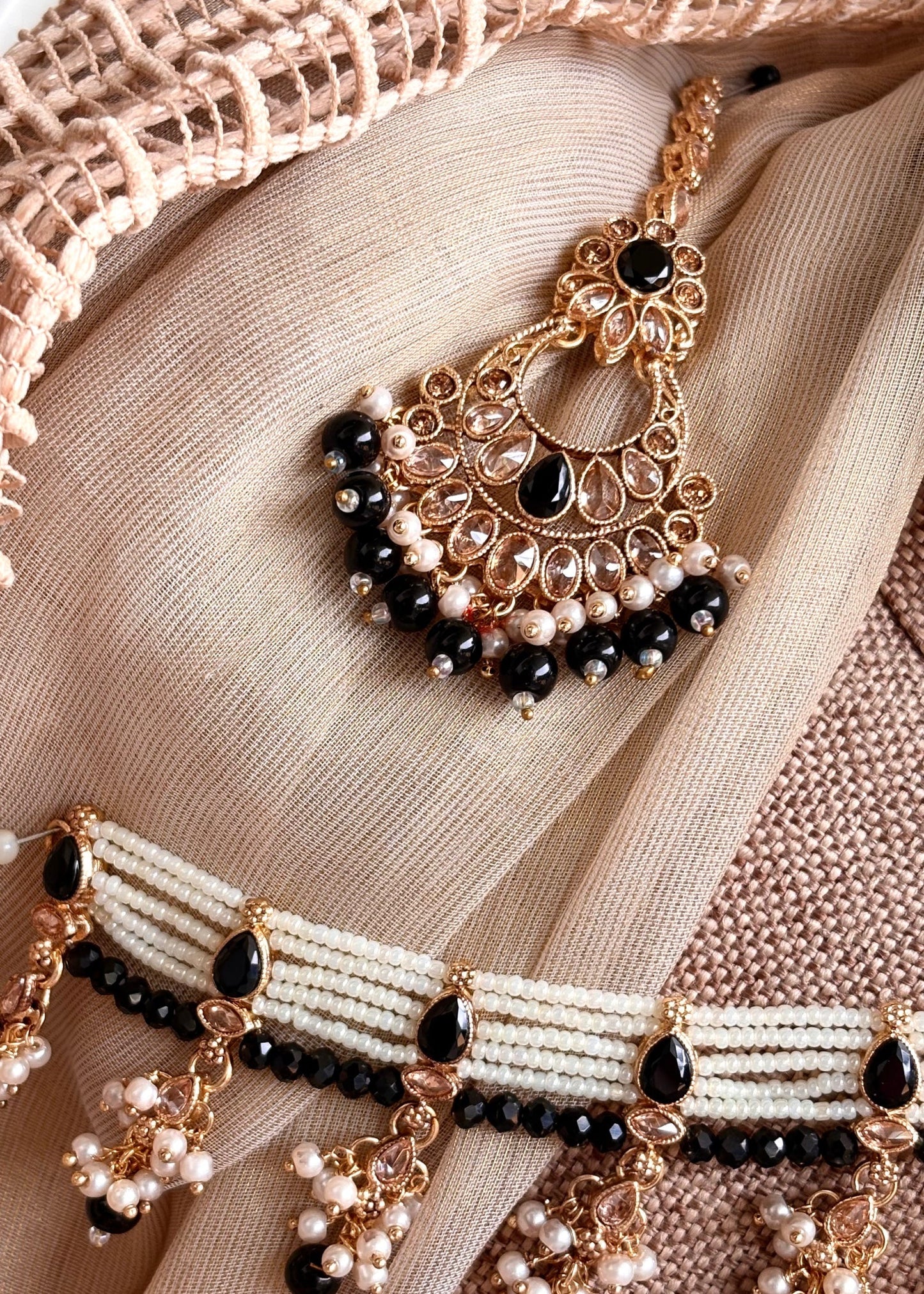 Black Metal Choker Bridal Jewellery Online in UK USA Canada