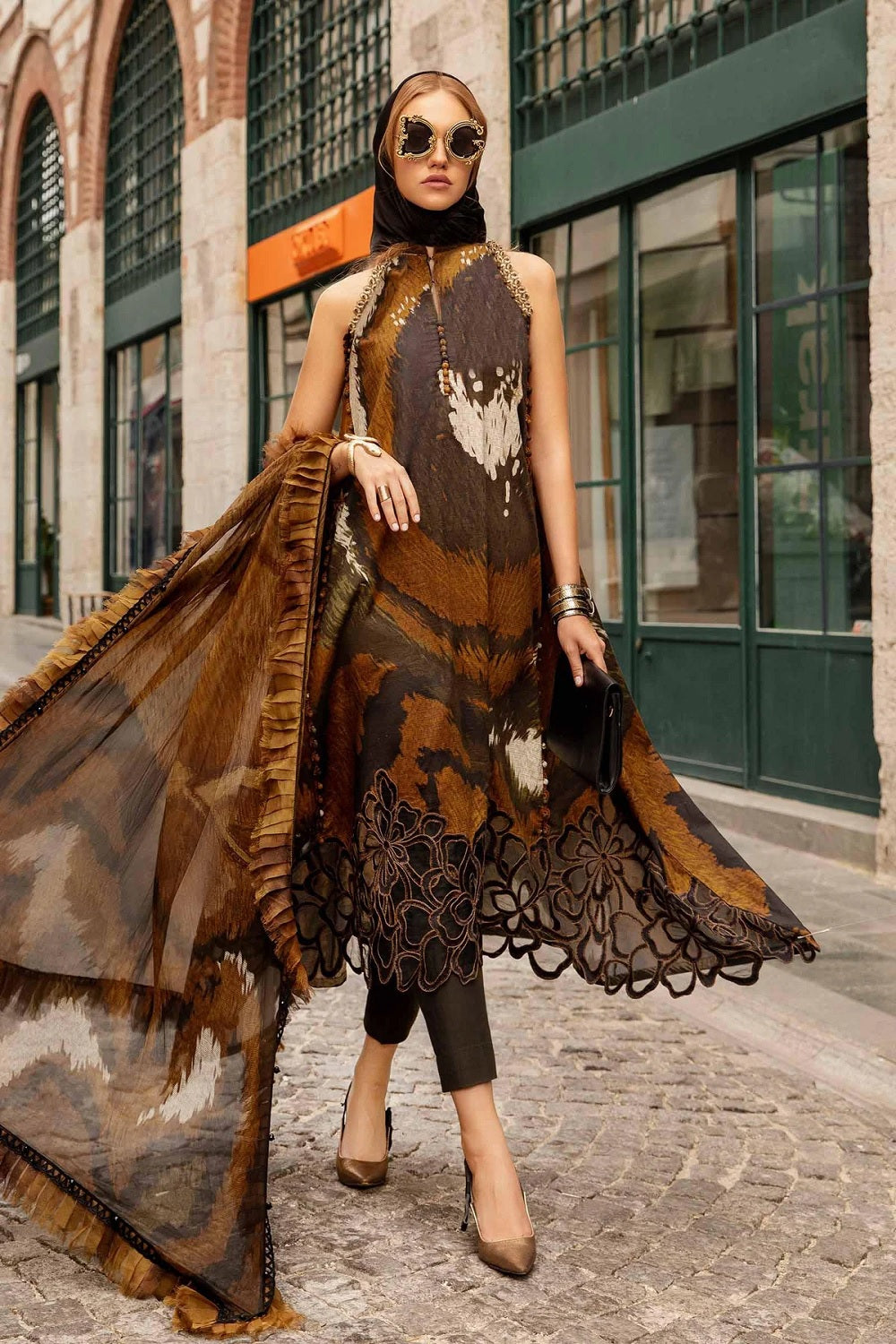 Buy Pure Lawn Suit with Chiffon Dupatta Online in Dubai – SALWAR MAHAL
