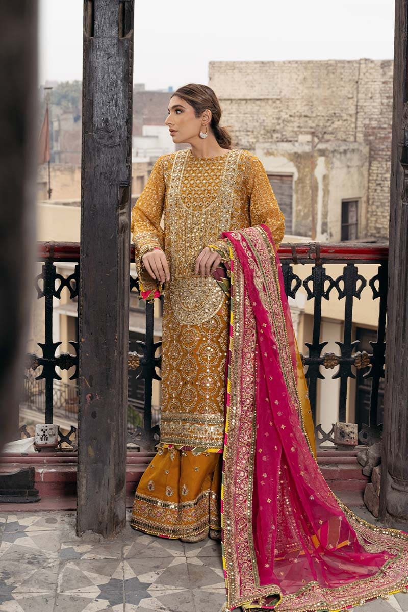Mustard Handmade Gharara