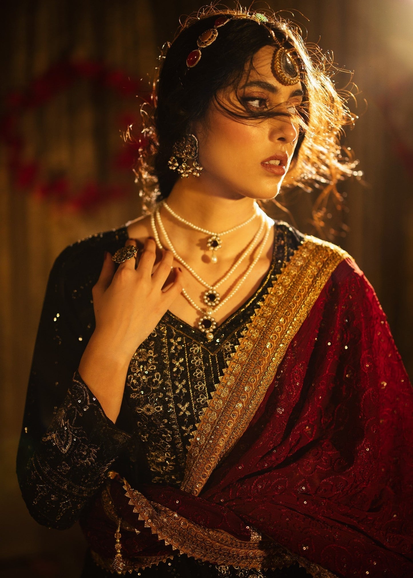Buy Black Chiffon Wedding Outfit Online in Dubai DXB UAE Abudhabi Meena Bazaar