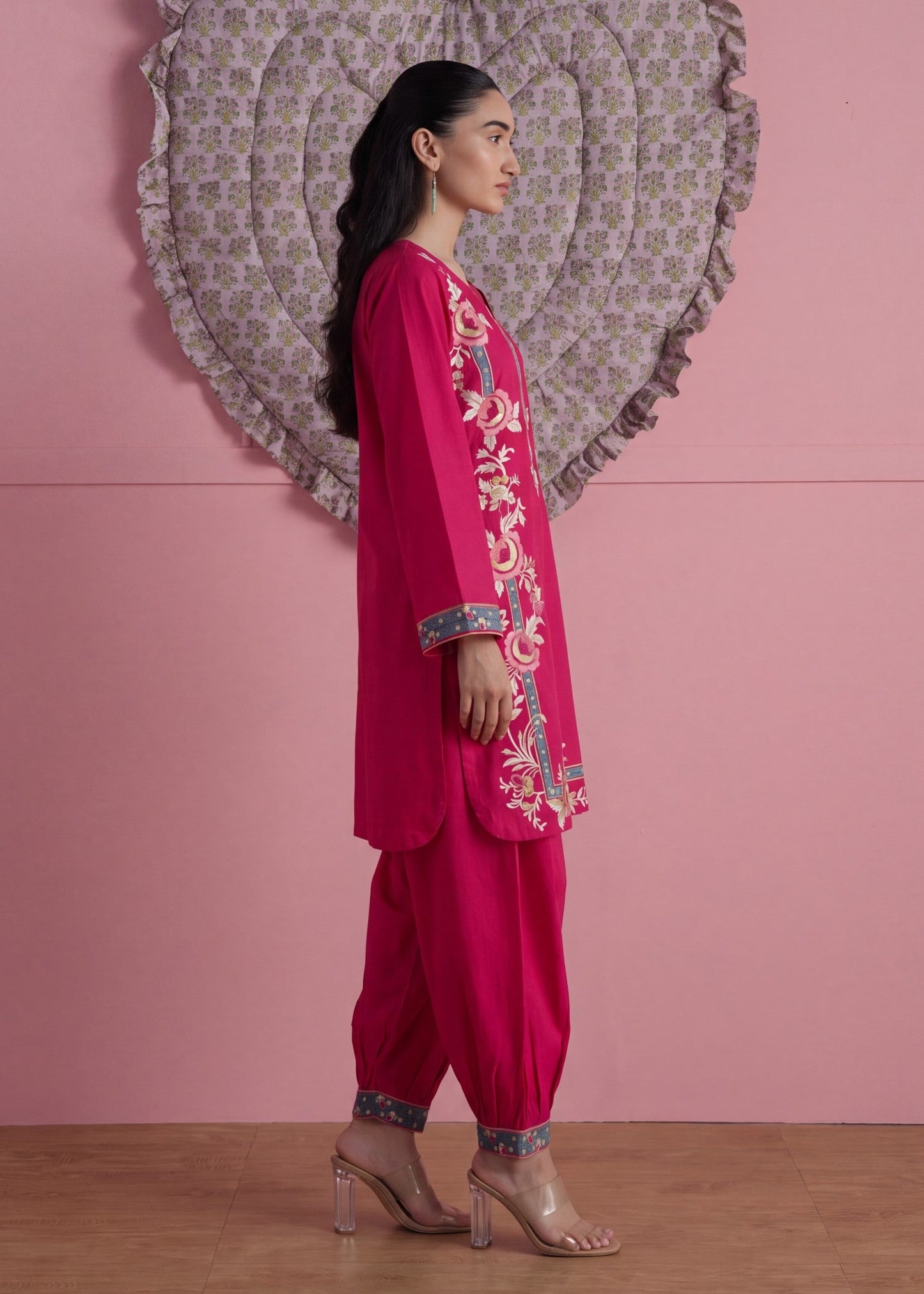 Buy Crimson Embroidered Lawn Salwar Kameez Online in Dubai DXB UAE Abudhabi Meena Bazaar