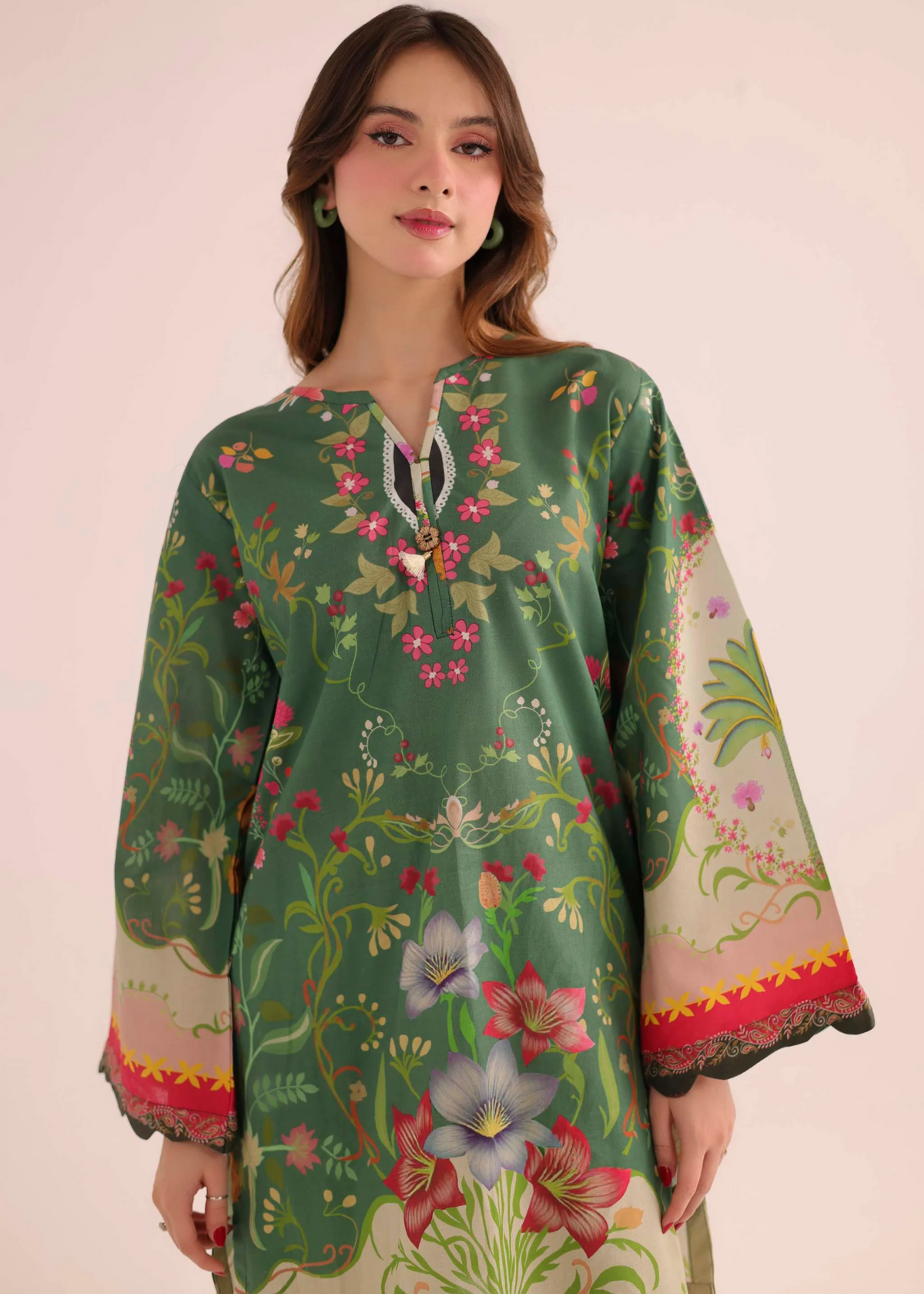 Buy Green Straight Cut Kurta Set Online in Dubai DXB UAE Abudhabi Meena Bazaar
