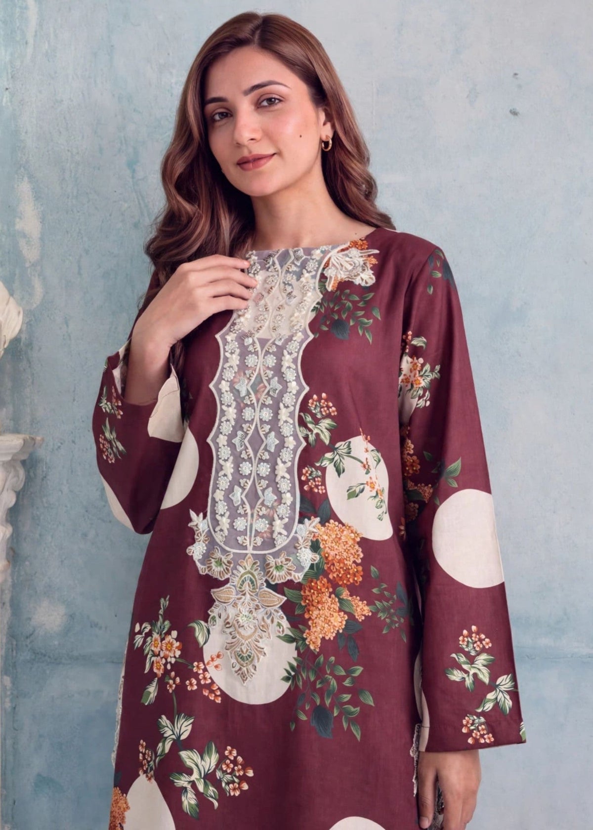 Chocolate Brown Cotton Kurta Set for Daily Wear Online in Dubai UAE Abudhabi Ajman Sharjah