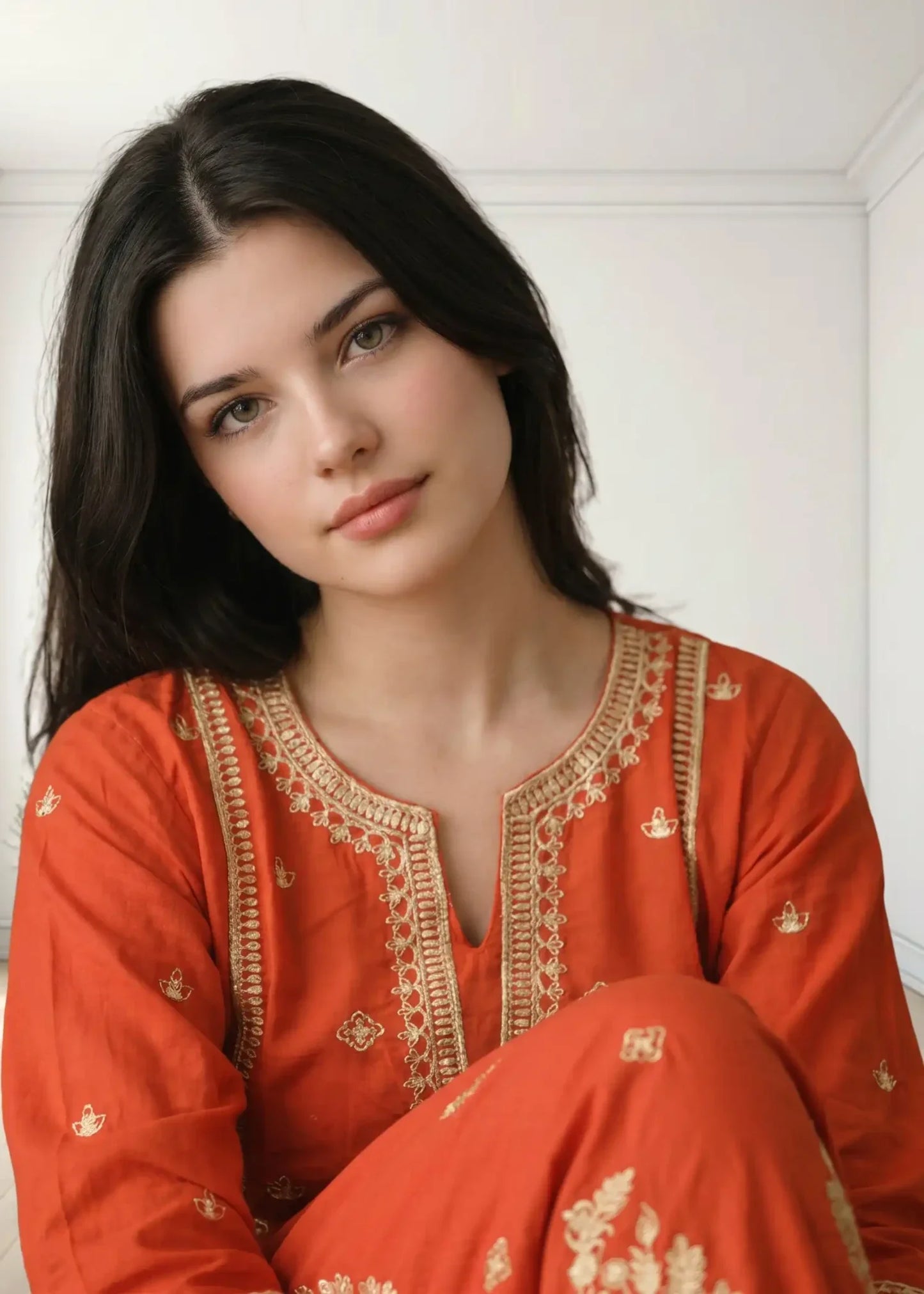 Cotton Embroidered Daily Wear Suit Online in Dubai DXB UAE Abudhabi Meena Bazaar