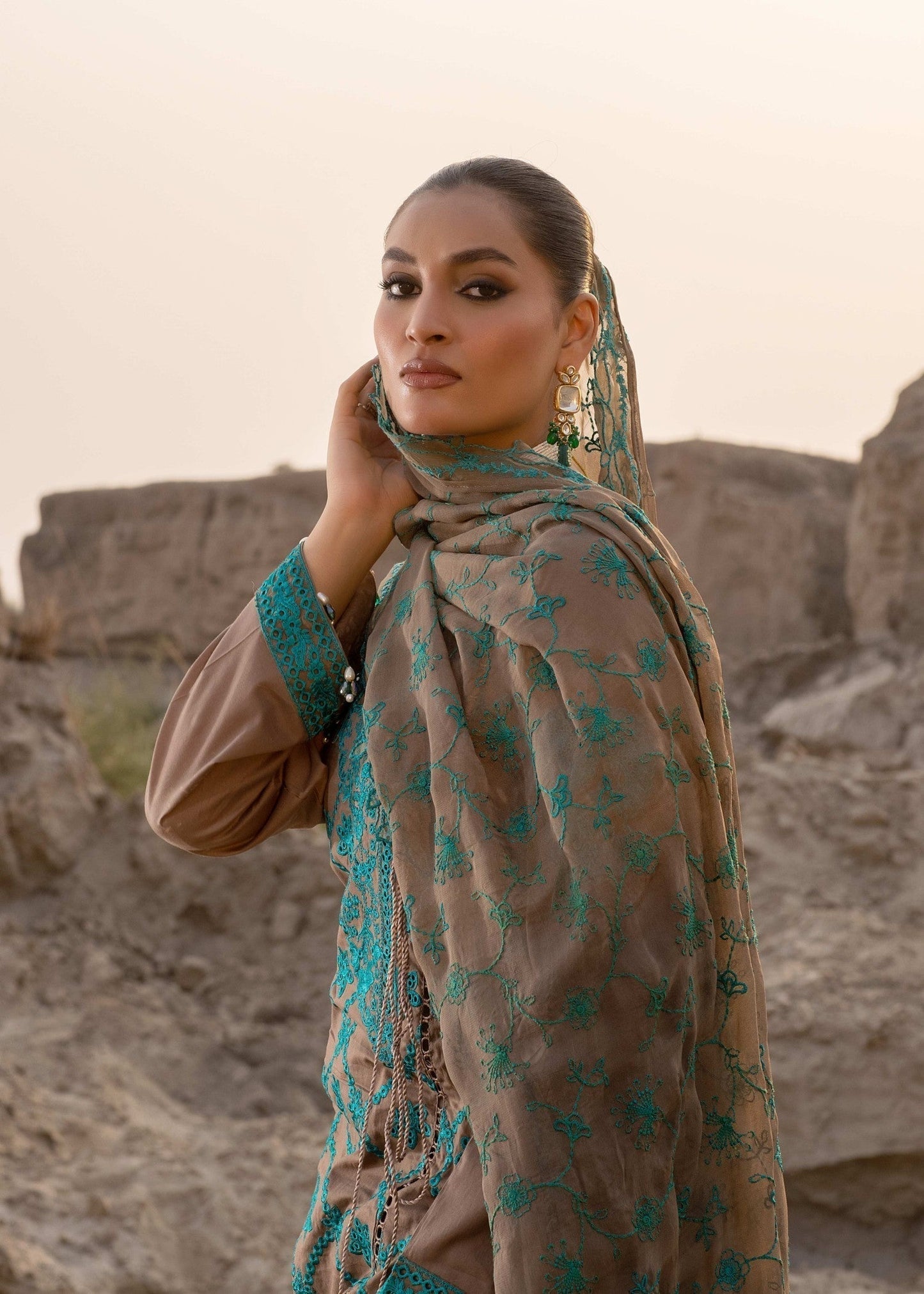 Cotton Embroidered Festive Wear Suit Online in Sri Lanka India Australia