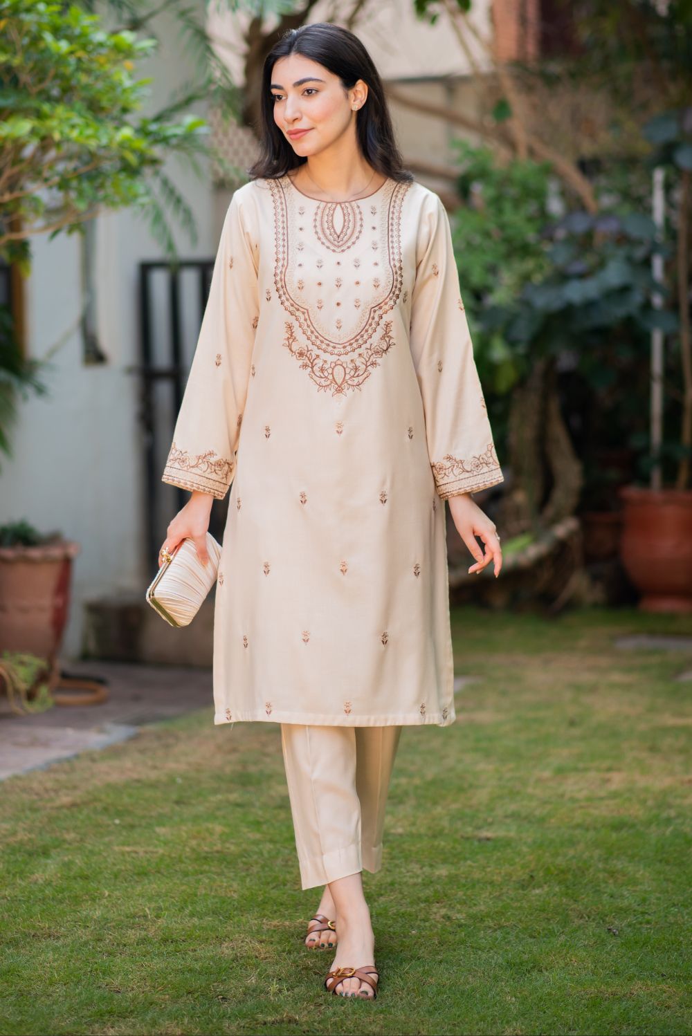 Pastel Kurta with Straight Pants