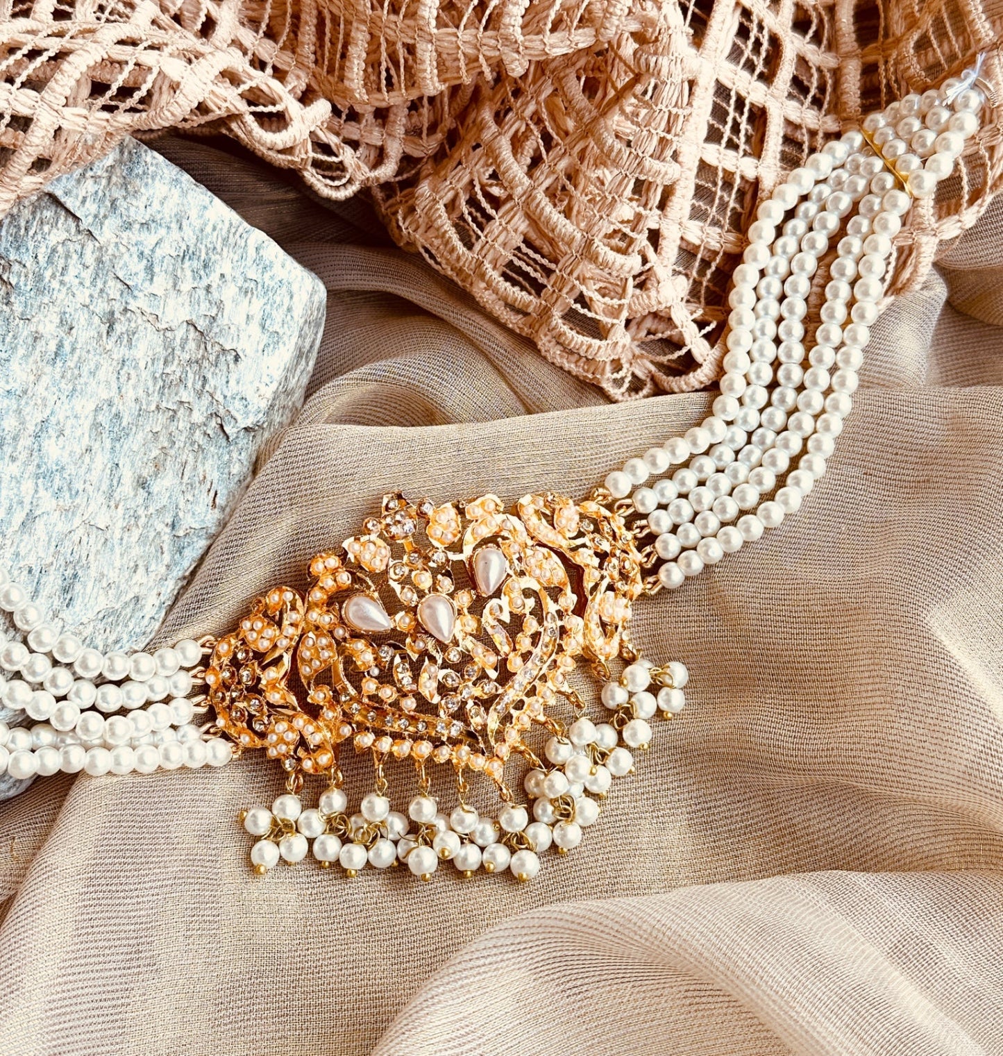 Elegant Bridal Pearl Choker Online in UK USA Canada