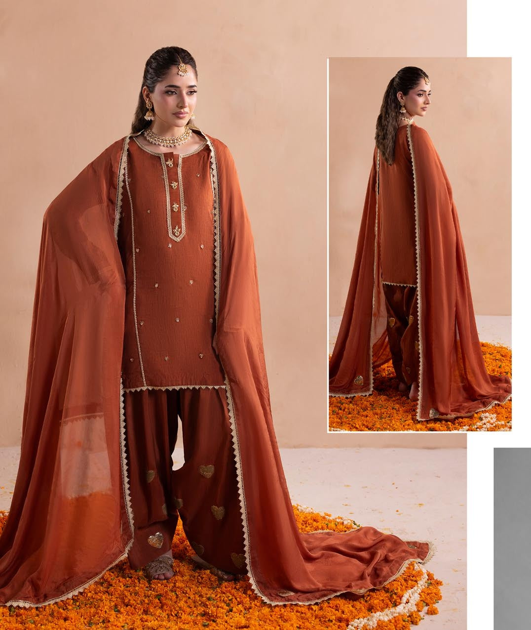 Elegant Raw Silk Pakistani Outfit for Formal Occasions Online in Dubai UAE Abudhabi Ajman Sharjah