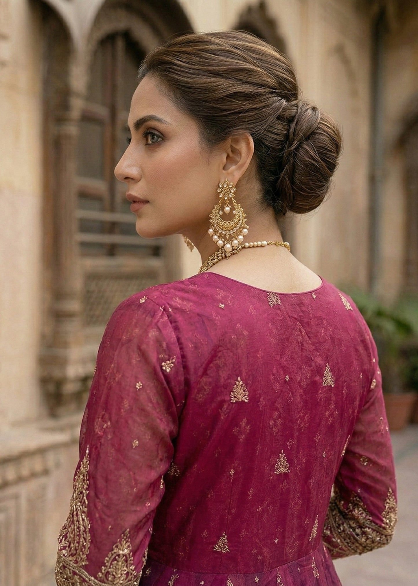 Embroidered Chiffon Multi Salwar Suit Online in Dubai UAE Abudhabi Ajman Sharjah