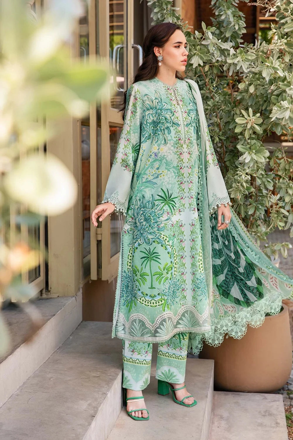 Shop Latest Pakistani Digital Printed Pure Lawn Suit Online in
