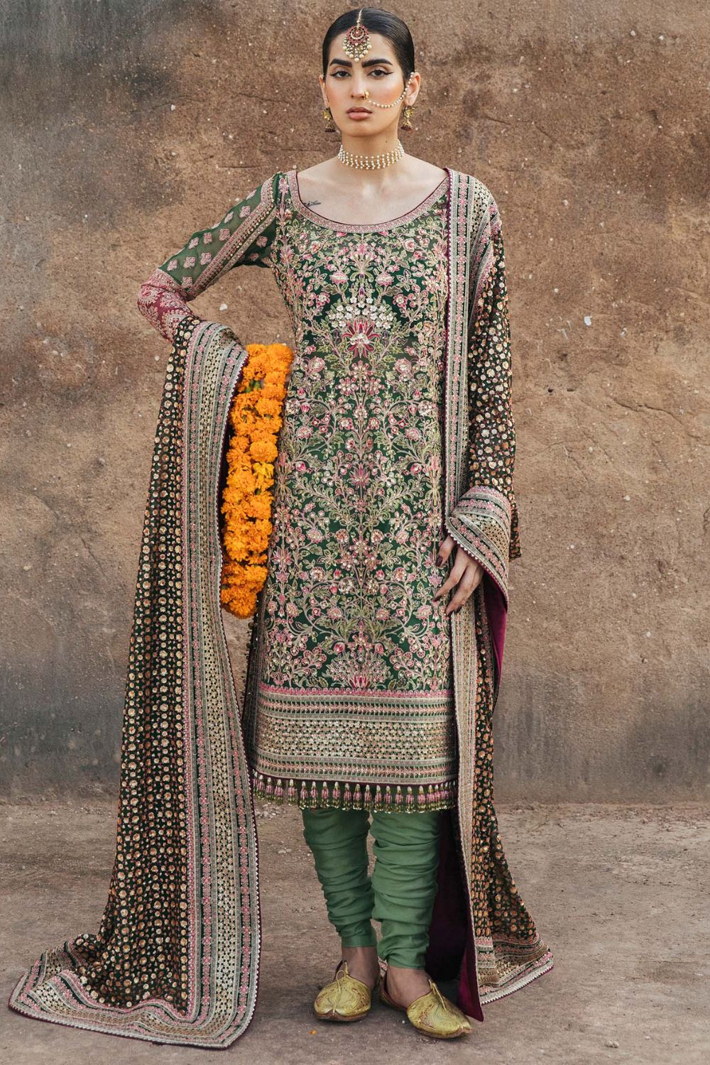 Buy Heavy Embroidered Bottle Green Salwar Suit Online in Dubai SALWAR MAHAL Buy Heavy Embroidered Bottle Green Salwar Suit Online in Dubai SALWAR MAHAL
