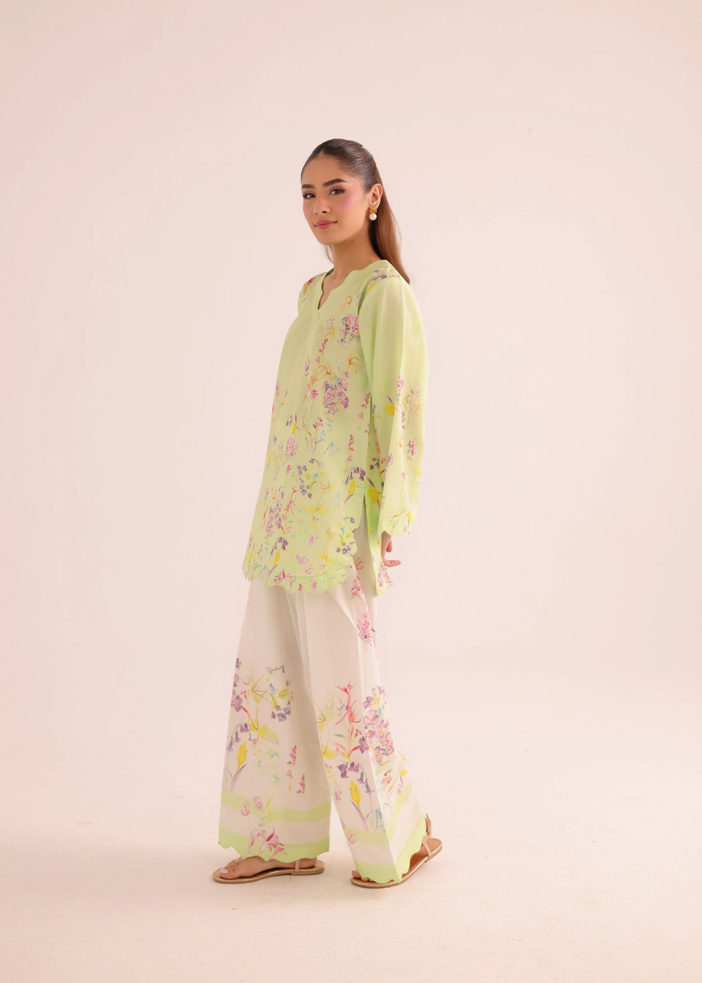 Herb Green Summer Lawn Kurta Set Online in Dubai DXB UAE Abudhabi Meena Bazaar
