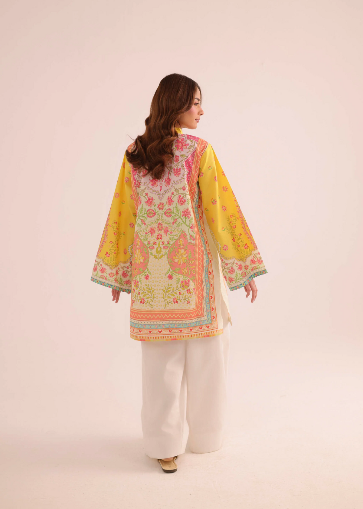 Ladies Multi Printed Poly Lawn Kurta Online in UK USA Canada