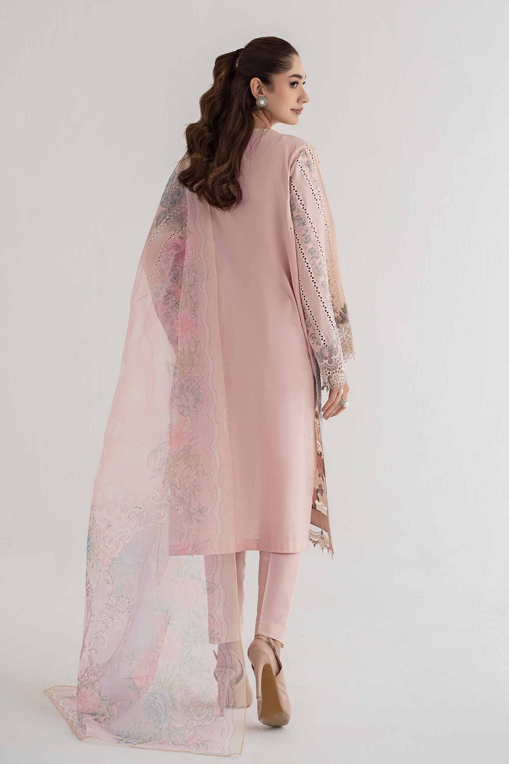 Light Pink Designer Lawn Salwar Kameez Online in Sri Lanka India Australia