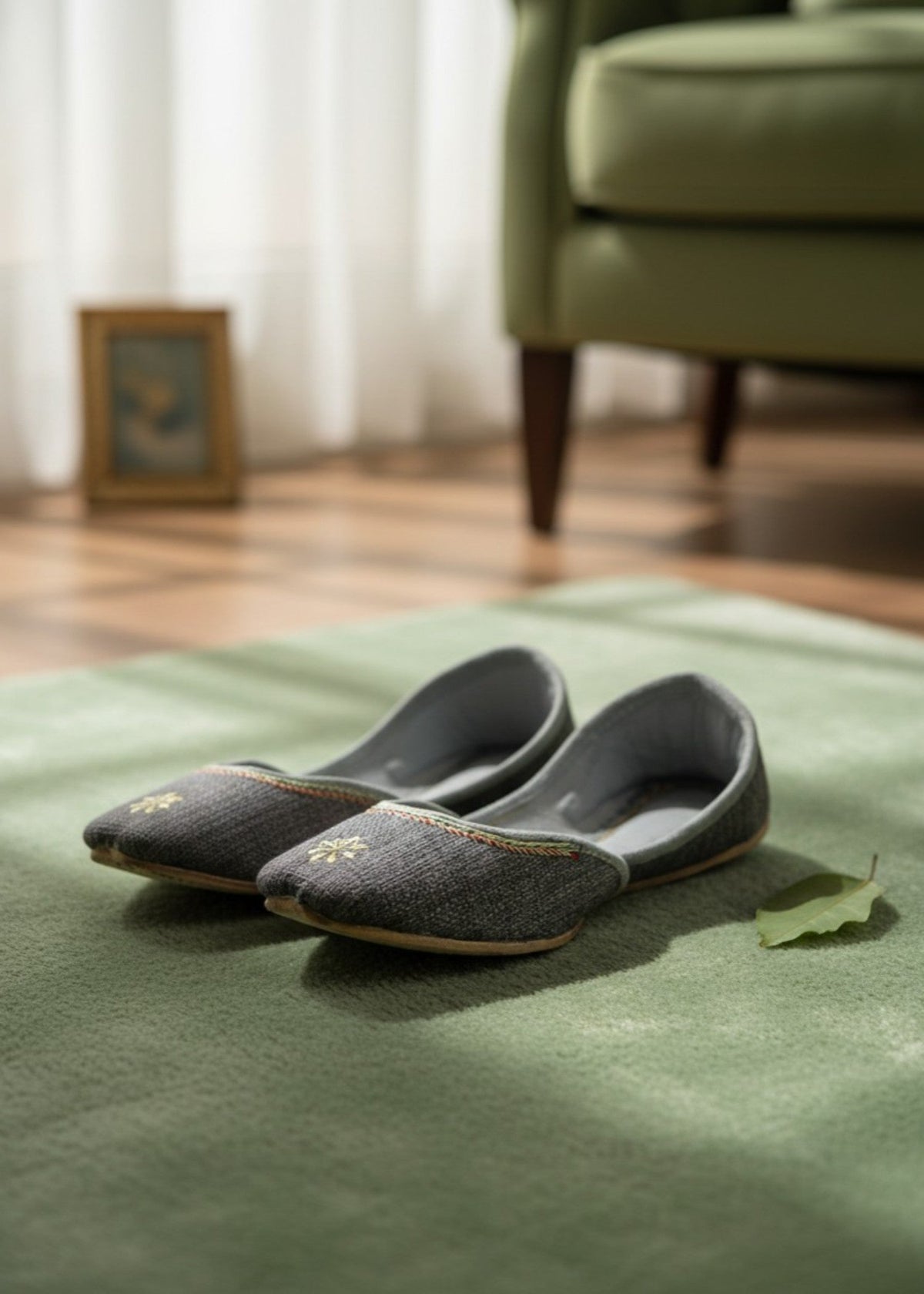 Minimalist Grey Khussa Ladies Footwear Online in Sri Lanka India Australia