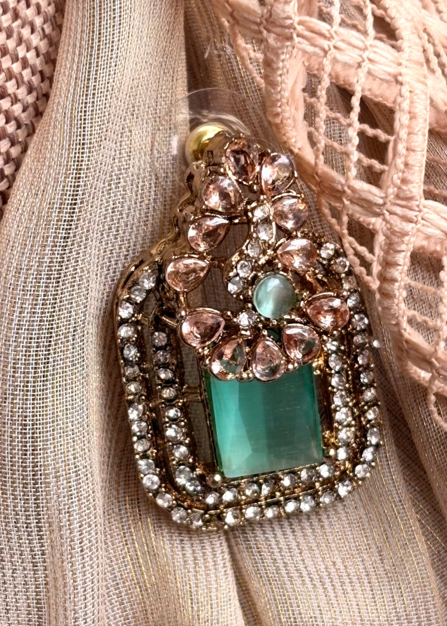 Mint Green Necklace Set Online in UK USA Canada