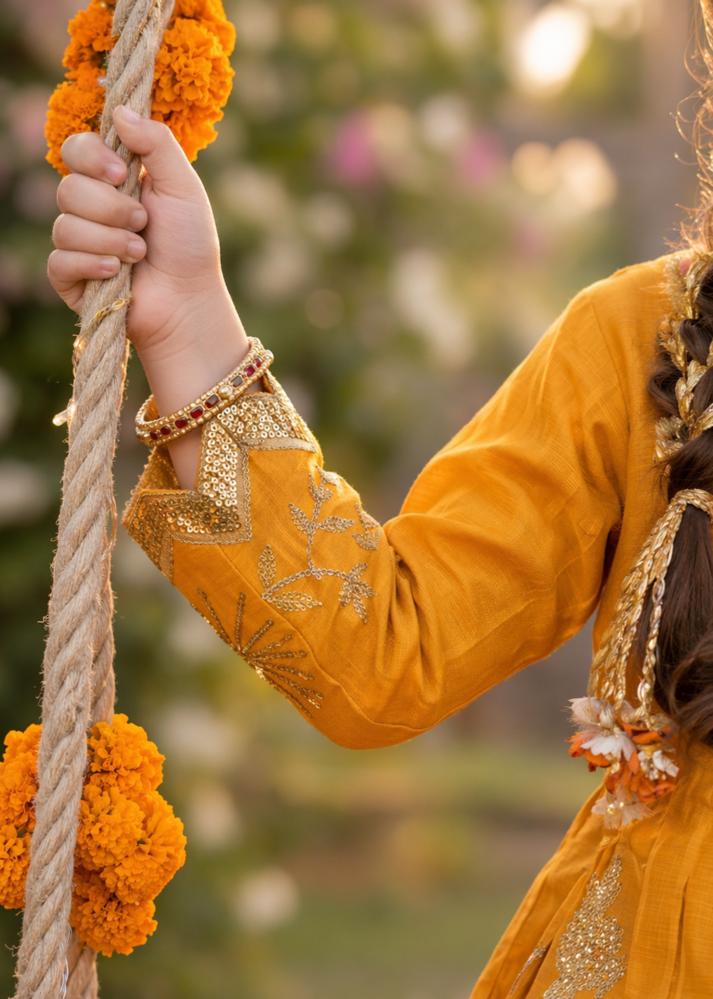 Mustard Cotton Embroidered Girls Eastern Suit Online in Sri Lanka India Australia