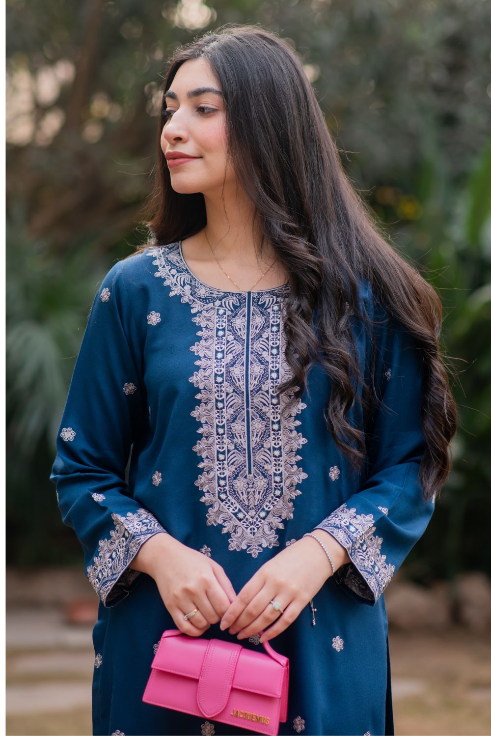 Embroidered Kurta with Pant Set