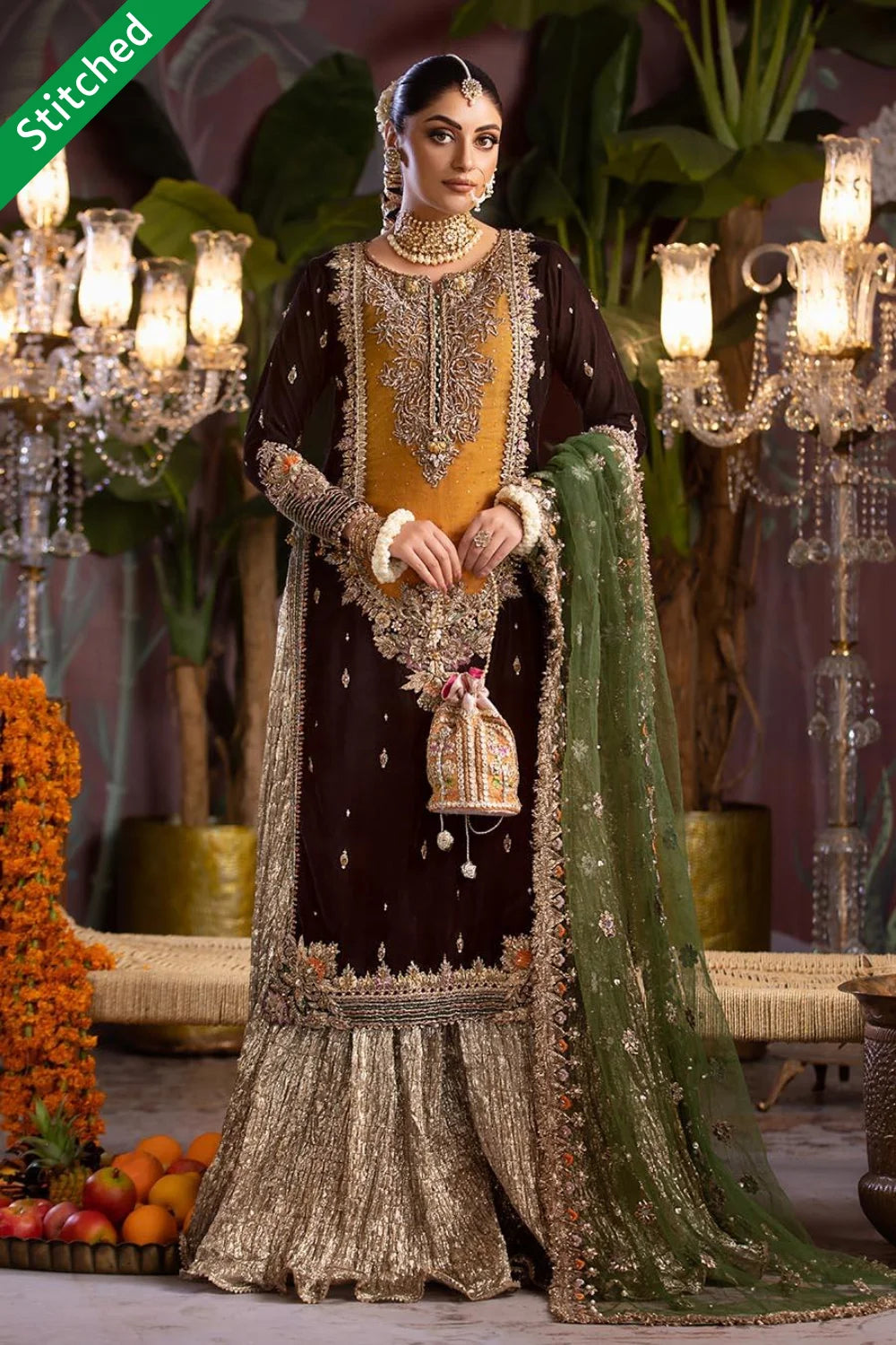 Handmade Pure Velvet Sharara