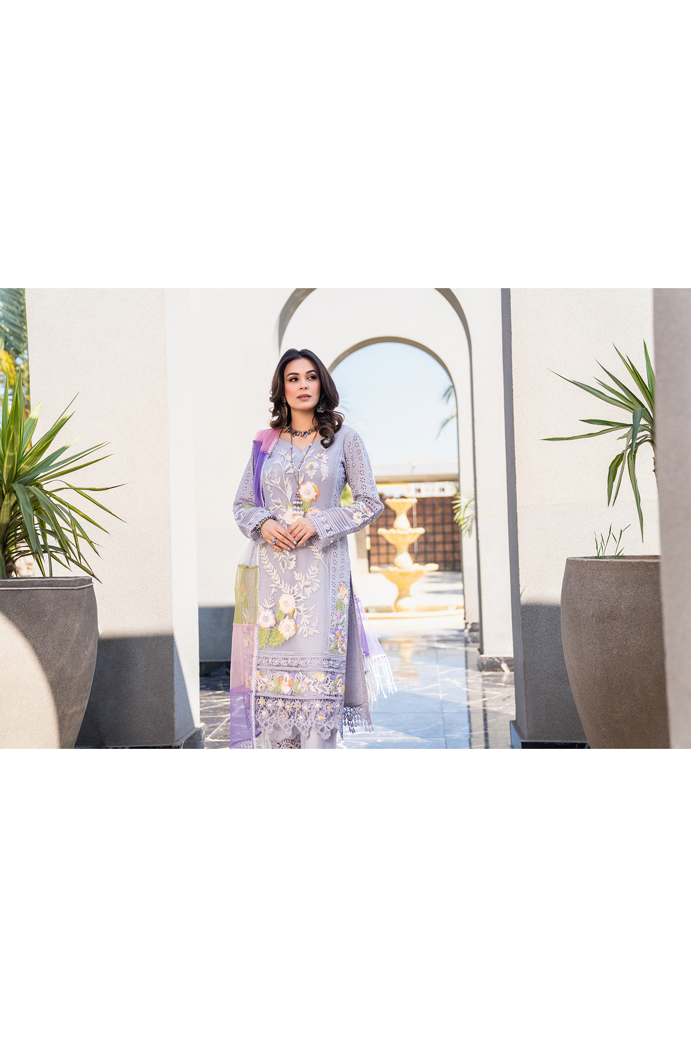 Readymade Pure Cotton Chikankari Suit Size 44