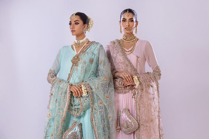 Hand Embroidered Pure Chiffon Sharara