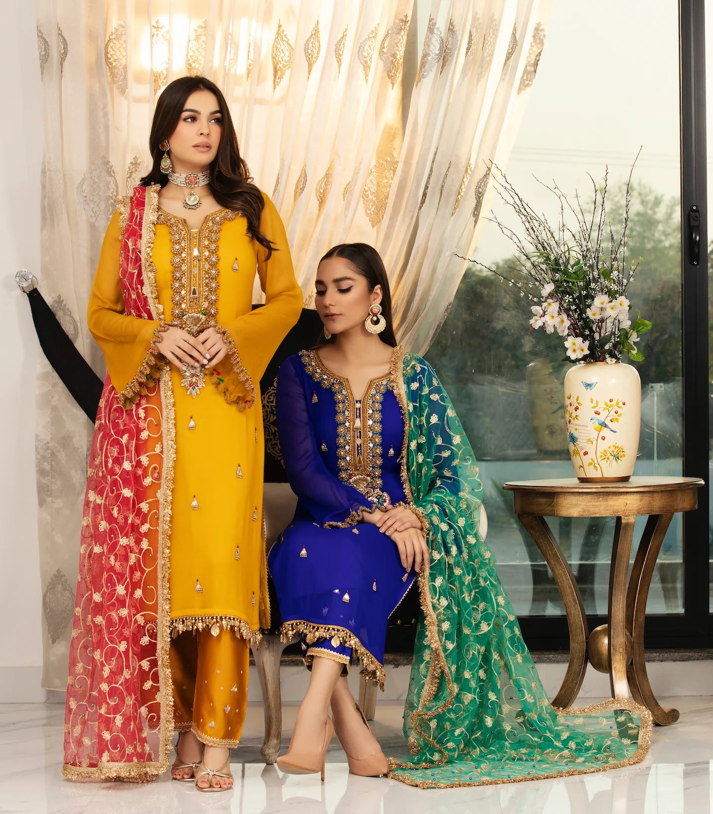 Black Readymade Pure Chiffon Suit