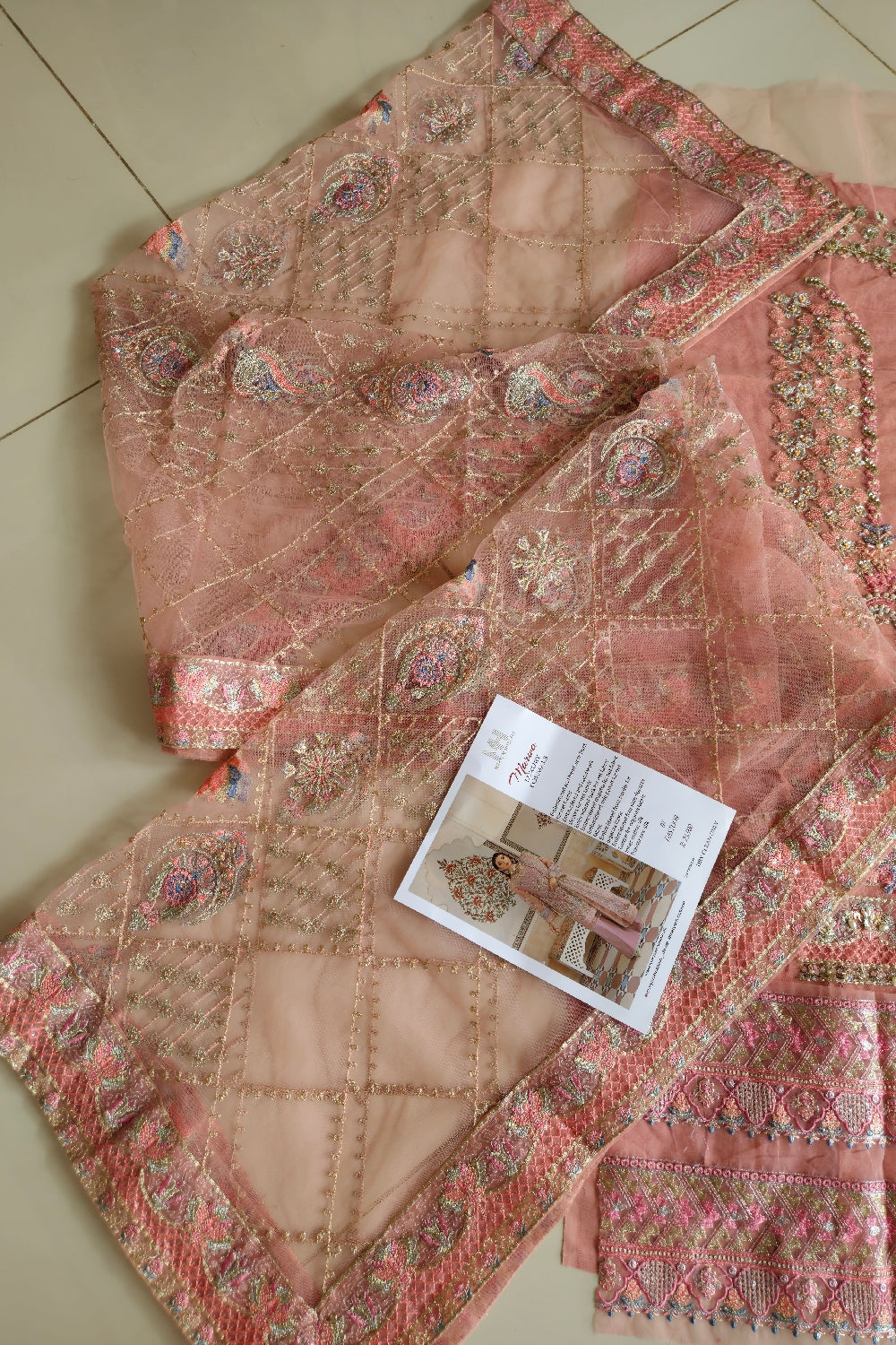 Peachy Pink Handmade Suit