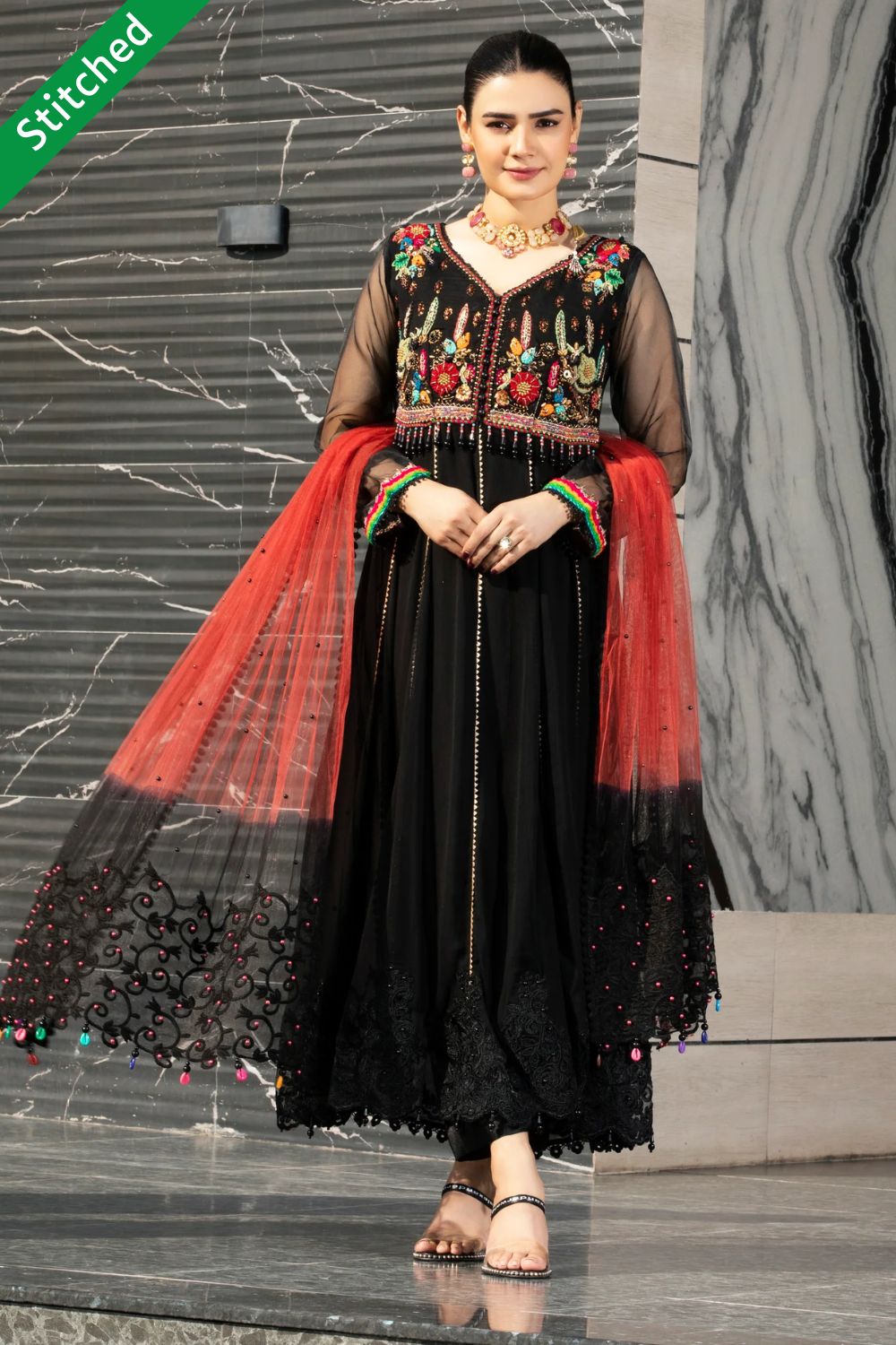 Readymade Pure Chiffon Suit