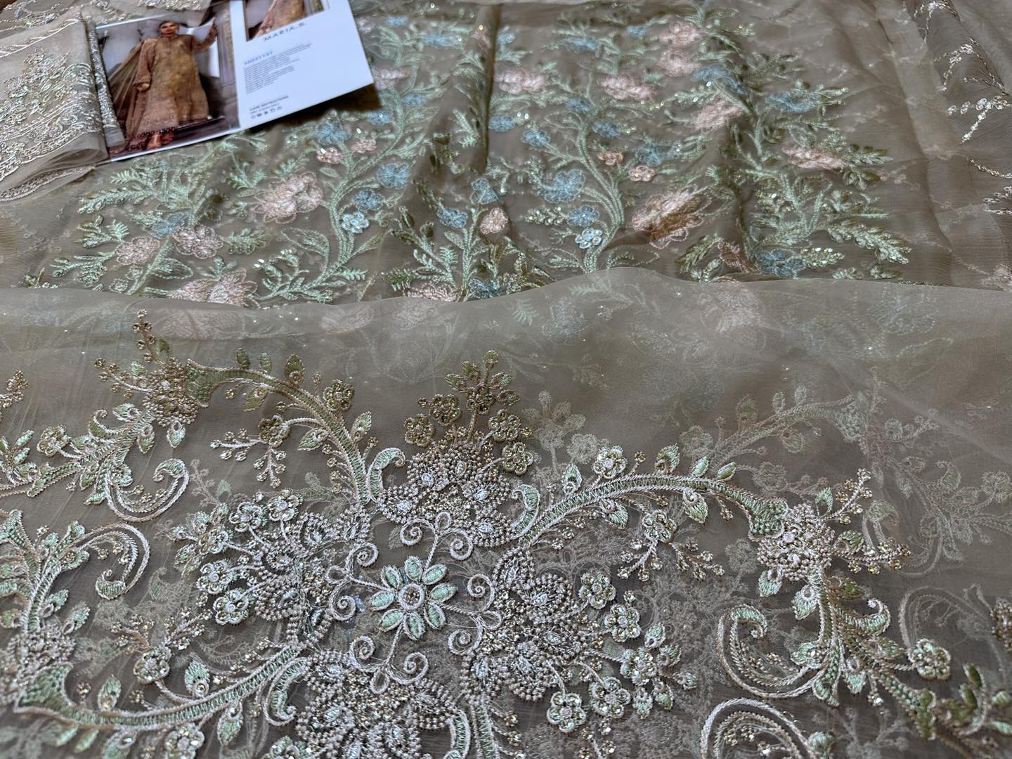 Nude Pink Pure Chiffon Suit