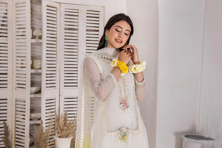 Hand Embroidered Pure Khaadi Cotton Suit