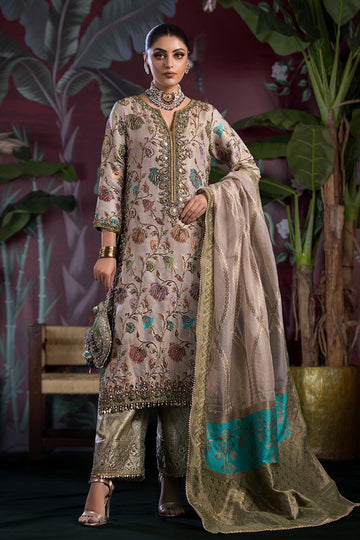 Hand Embroidered Pure Silk Suit
