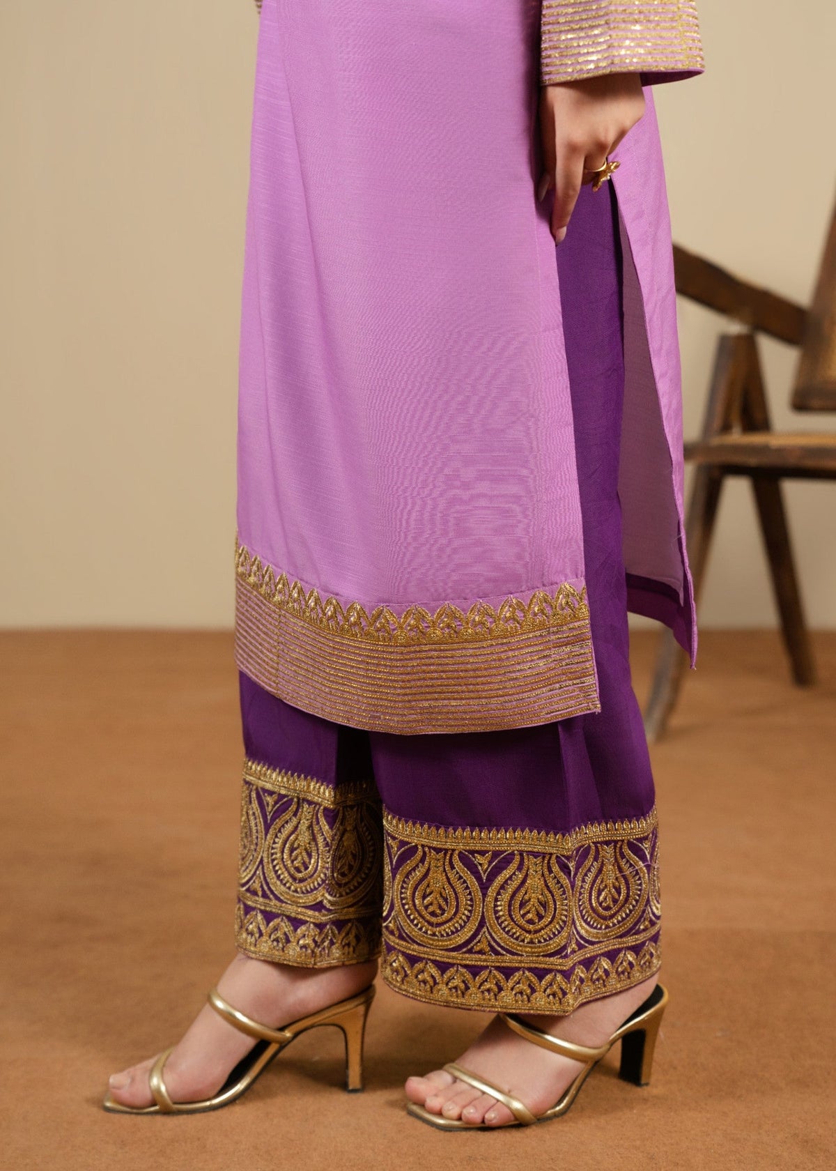 Purple Cotton Designer Salwar Suit Online in UK USA Canada