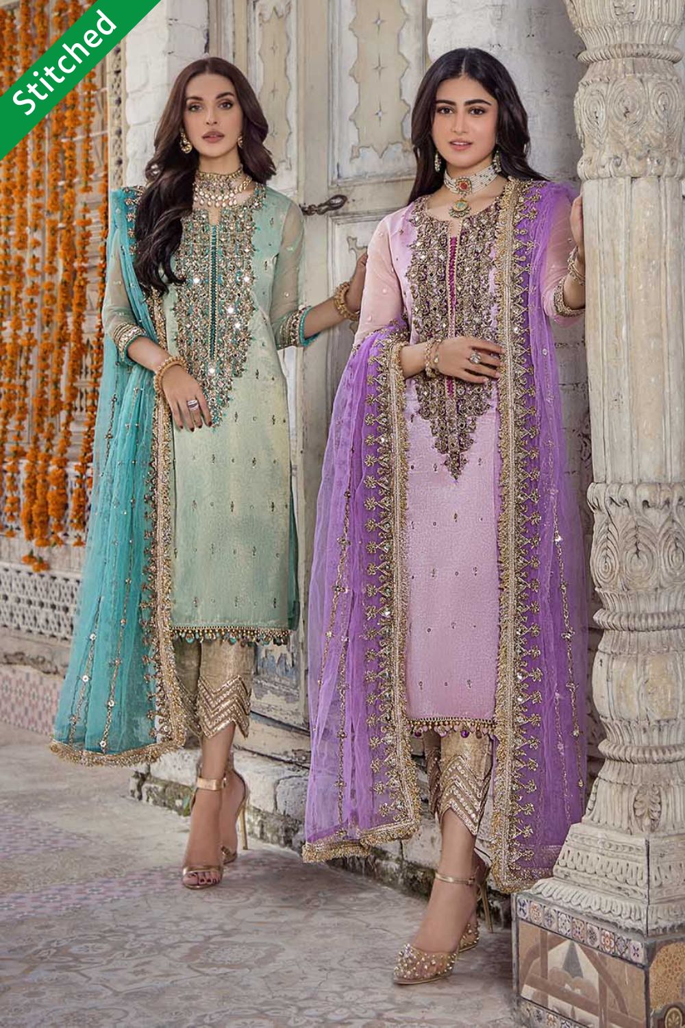 Readymade Pure Resham Karandi Suit