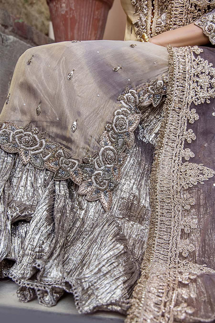 Hand Embroidered Pure Maysuri Sharara