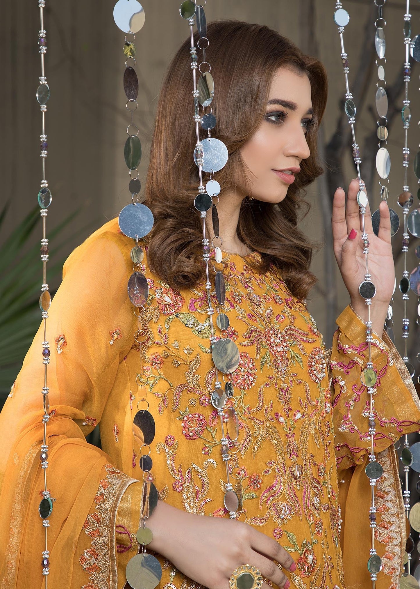 Resham Embroidery Chiffon Party Wear Suit Online in Sri Lanka India Australia