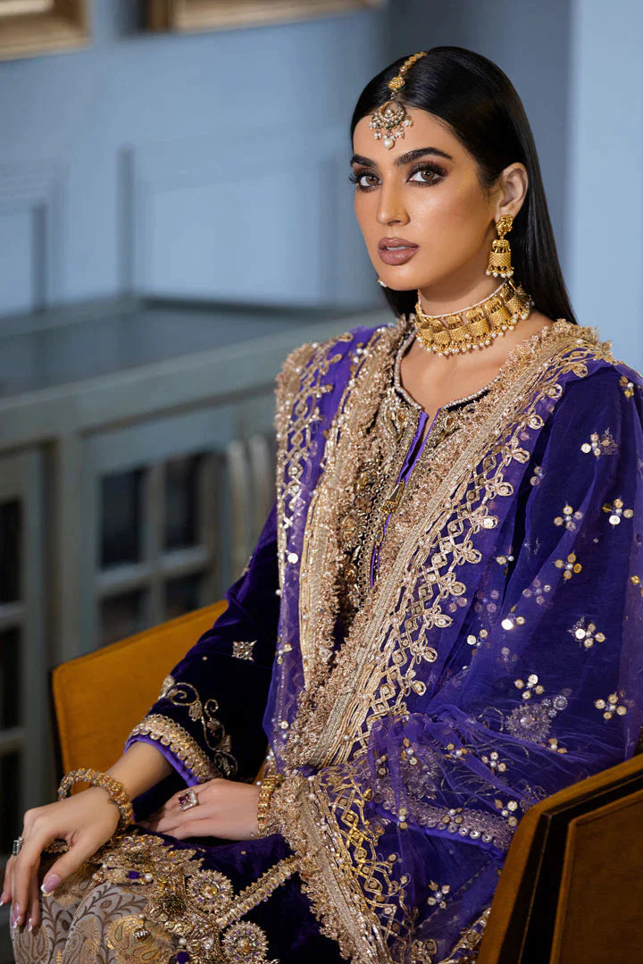 Readymade Hand Embroidered Velvet Sharara