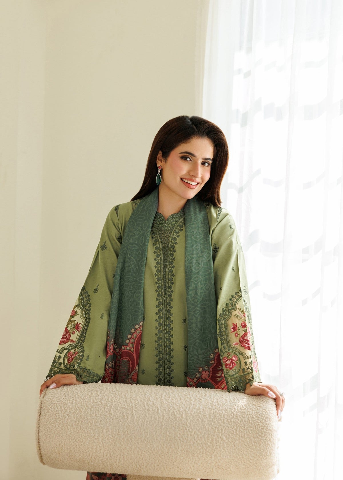 Green Lawn Unstitched Dress Material Online in Sri Lanka India Australia
