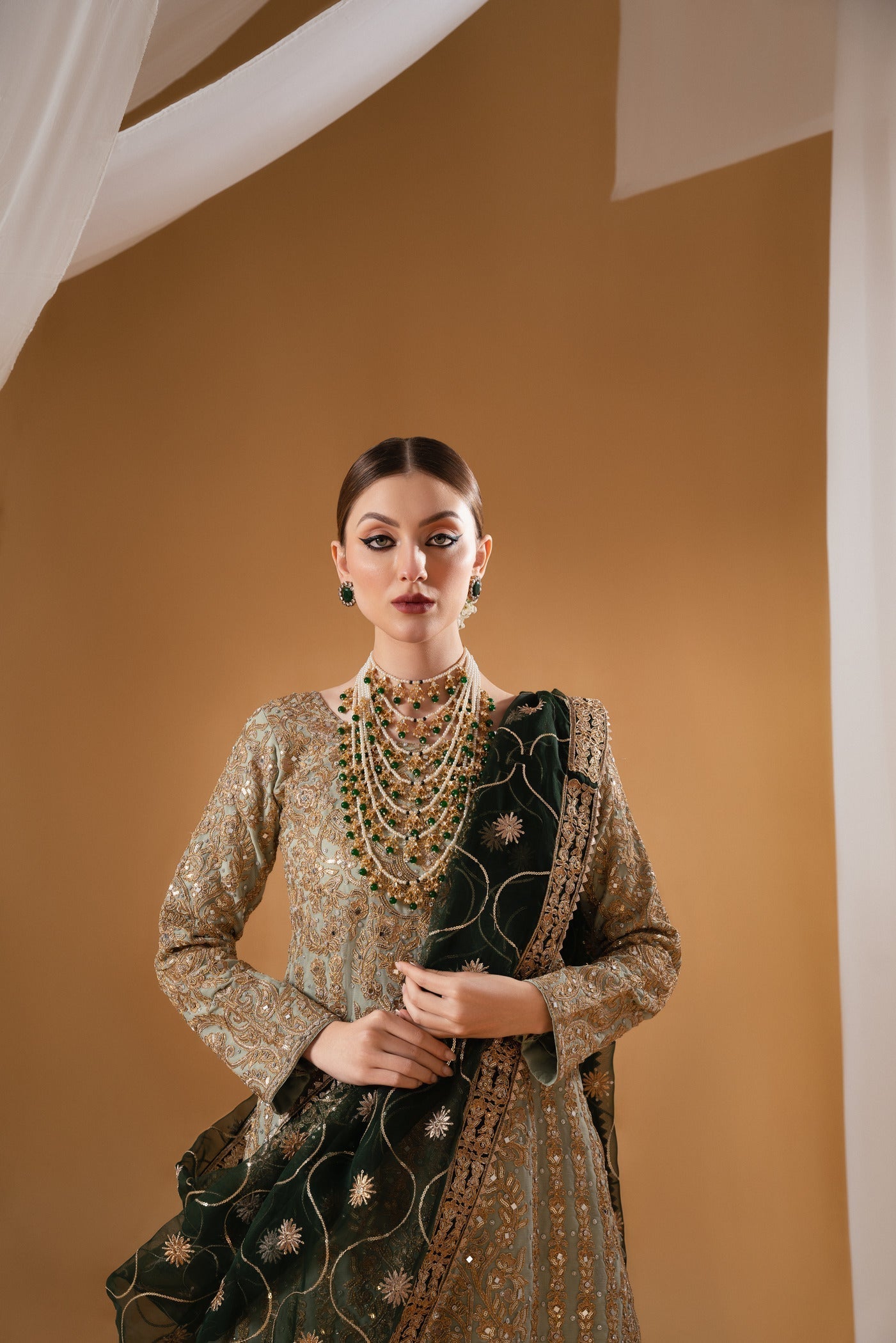 Wedding Guest Embroidered Chiffon Suit Online in Sri Lanka India Australia