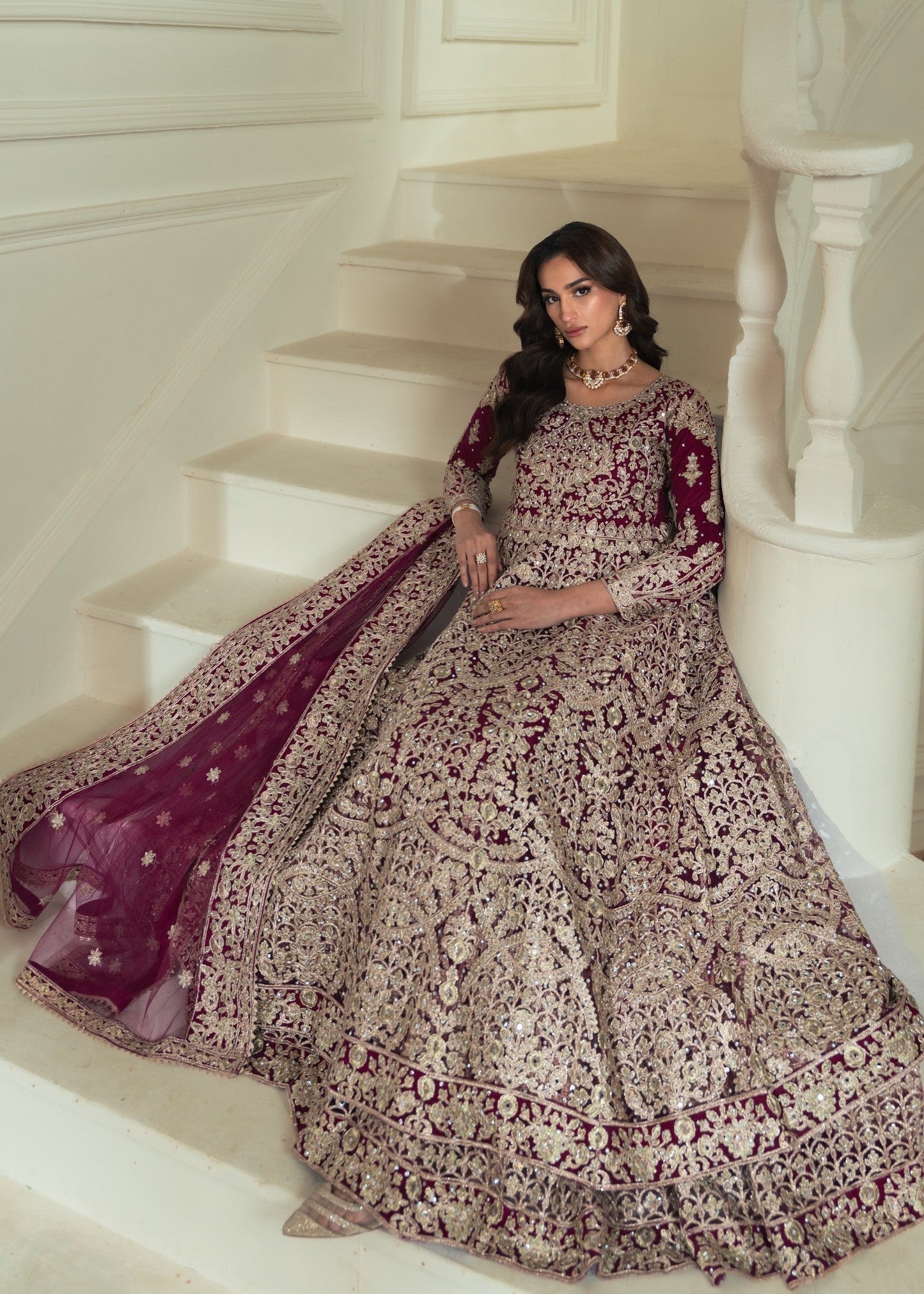 Wedding Guest Magenta Net Maxi Online in KSA Riyadh Saudi Arabia Oman Bahrain Qatar