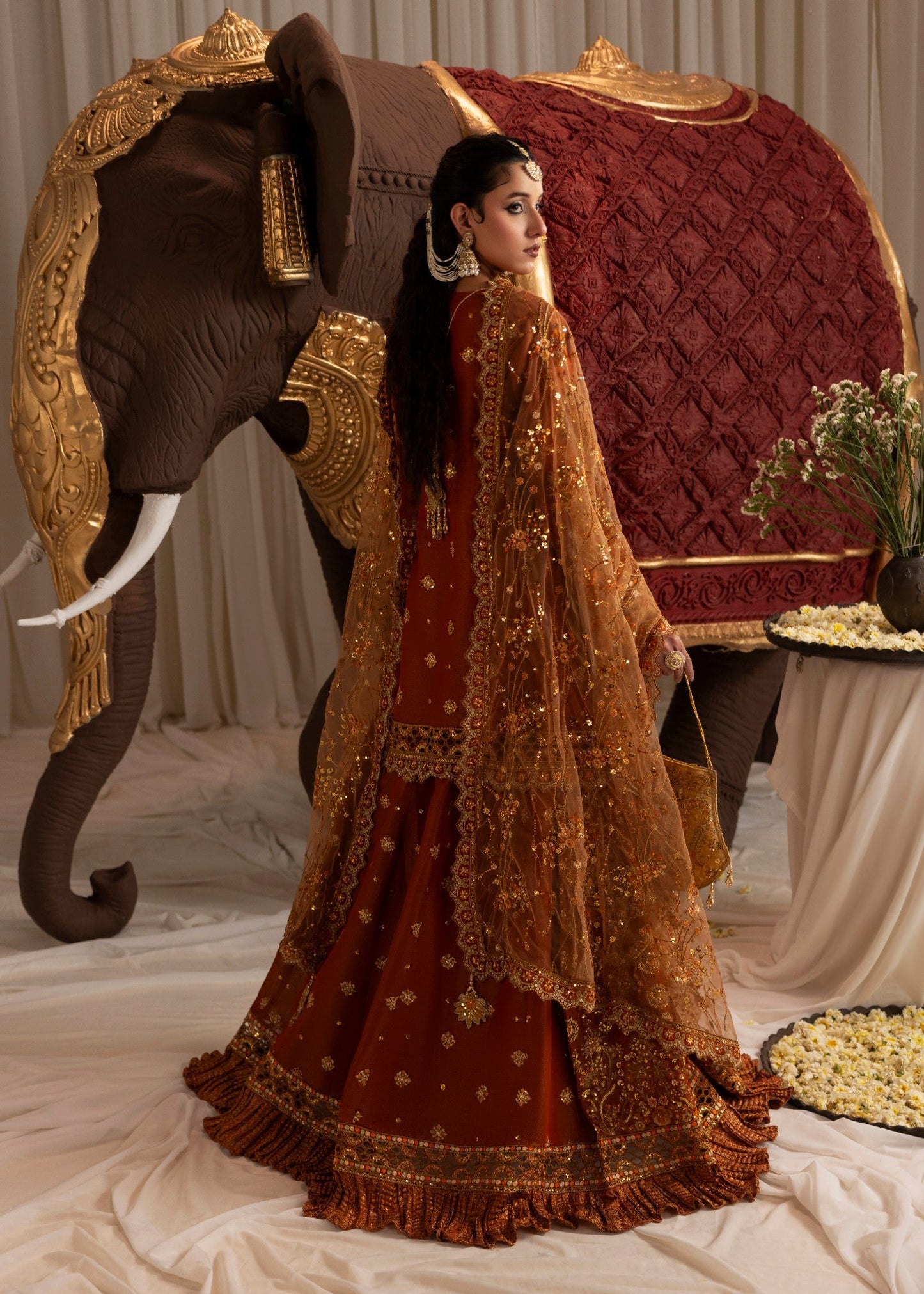 Wedding Guest Wear Embroidered Masuri Lehenga Online in Sri Lanka India Australia